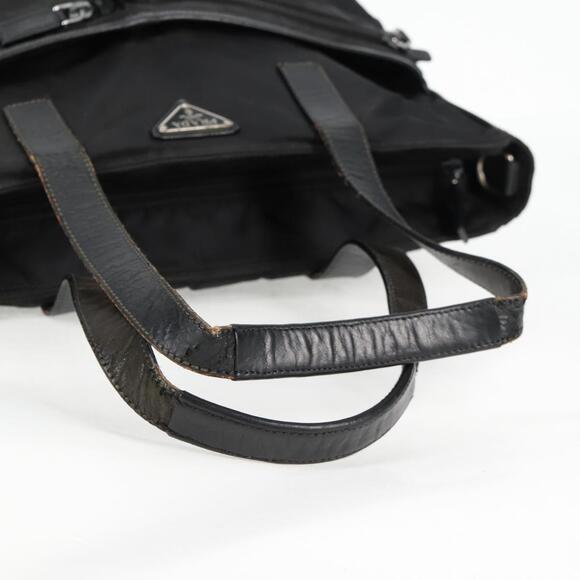 PRADA Tote Bag Nylon Black Silver - Picture 7 of 13
